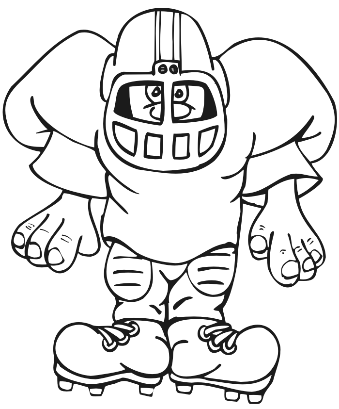 free football coloring pages for kids Coloring4free