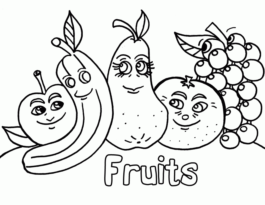 free fruit coloring pages for kids Coloring4free