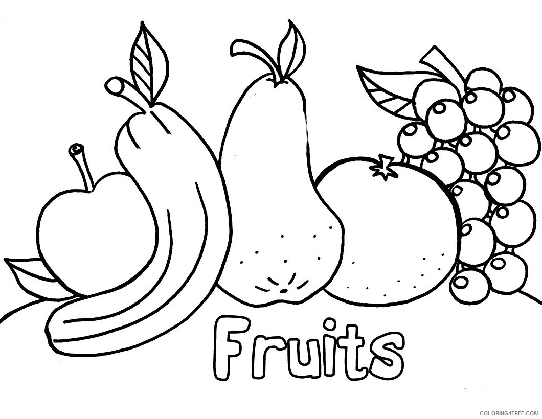 free fruit coloring pages printable Coloring4free