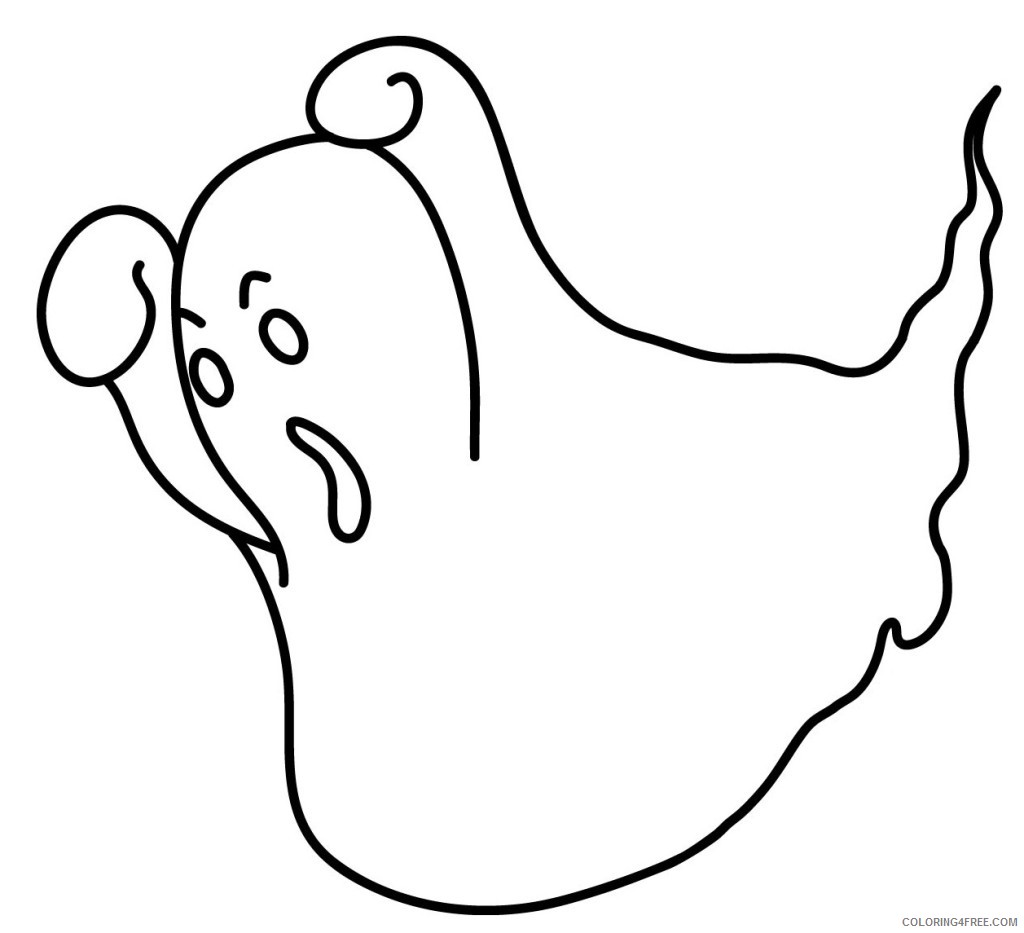 free ghost coloring pages for kids Coloring4free
