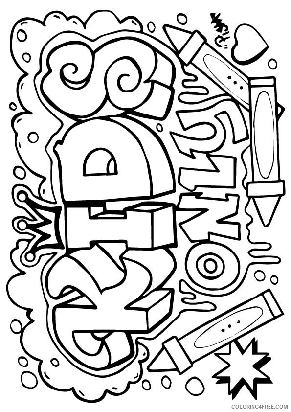 free graffiti coloring pages for kids Coloring4free