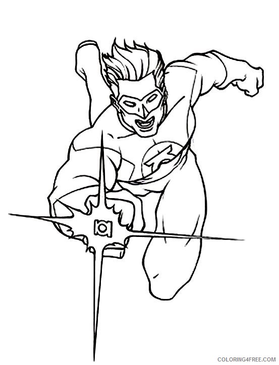 free green lantern coloring pages for kids Coloring4free
