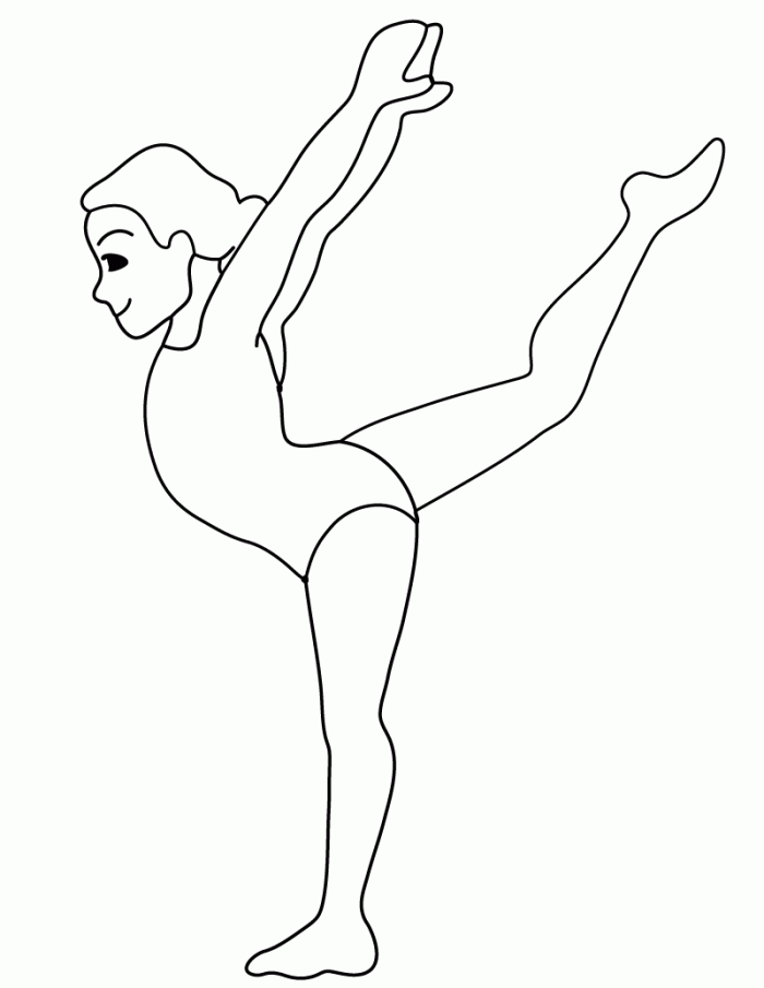 free gymnastics coloring pages for kids Coloring4free