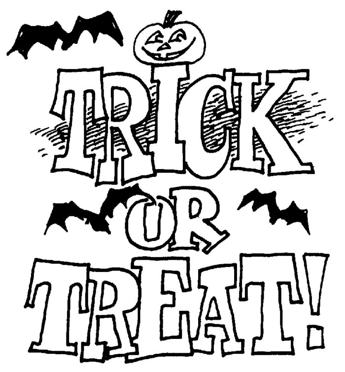 free happy halloween coloring pages trick or treat Coloring4free