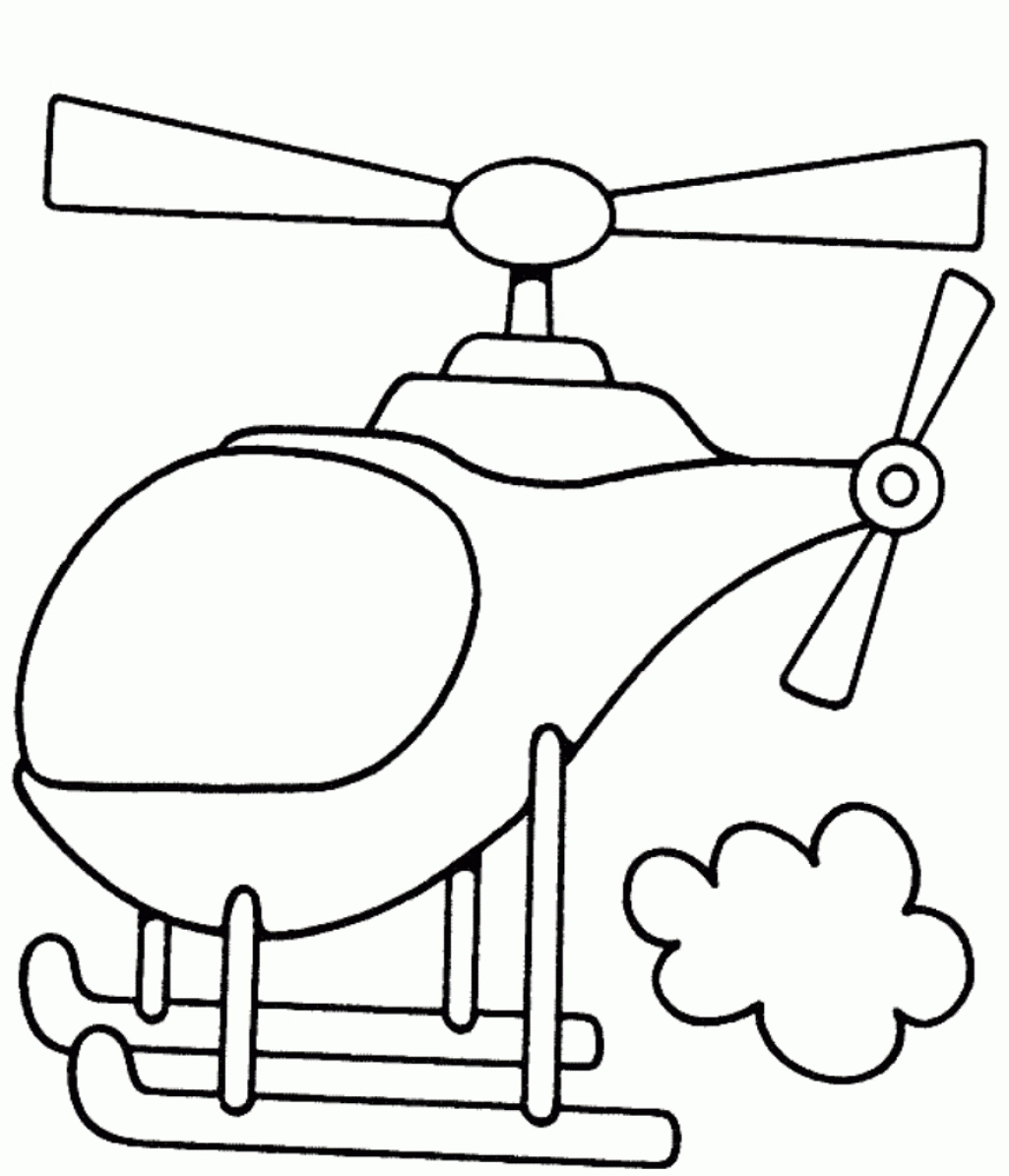 free helicopter coloring pages for preschool Coloring4free