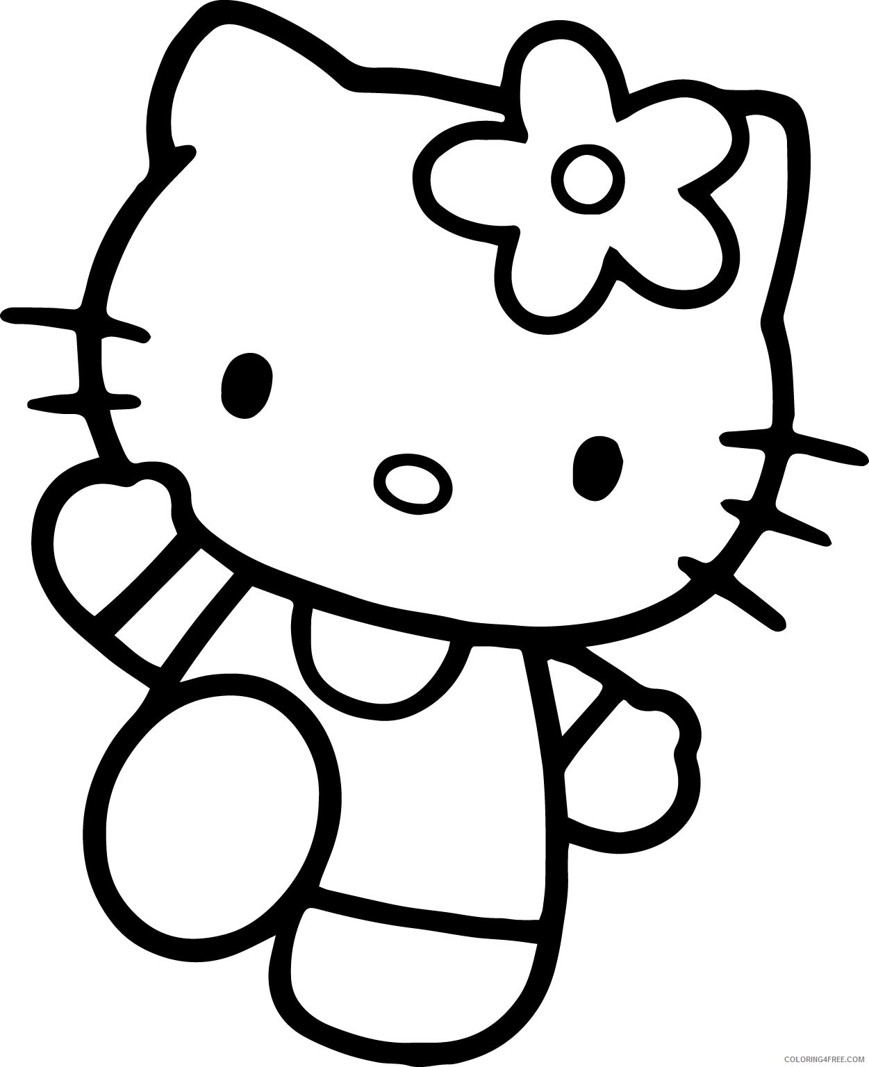 free hello kitty coloring pages for kids Coloring4free
