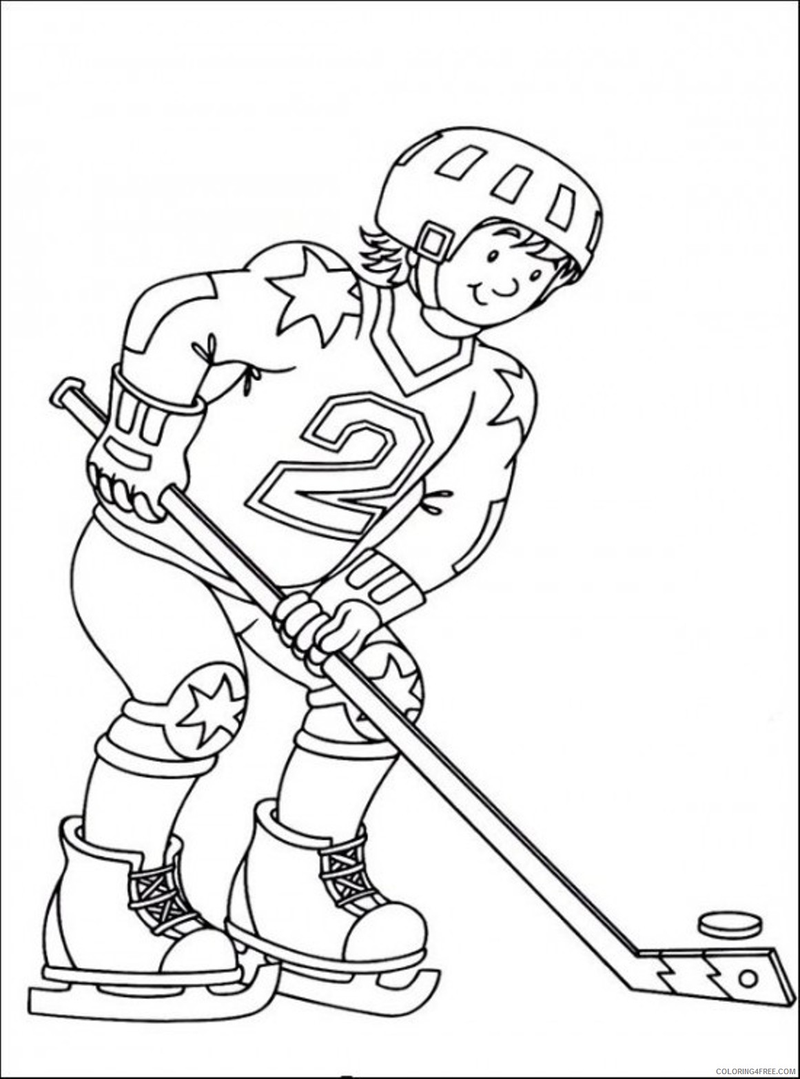 free hockey coloring pages for kids Coloring4free