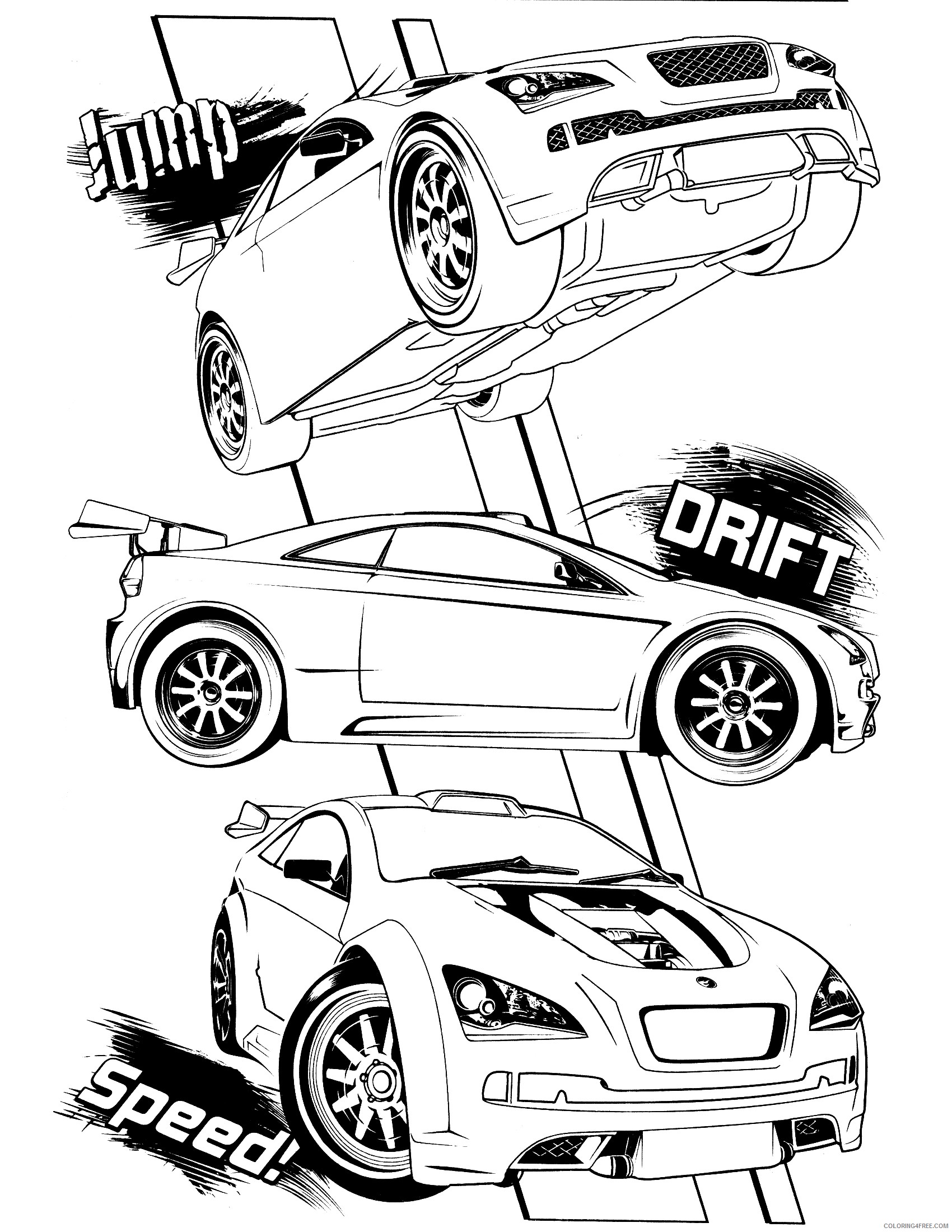 free hot wheels coloring pages to print Coloring4free