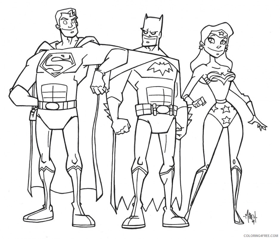 free justice league coloring pages for kids Coloring4free