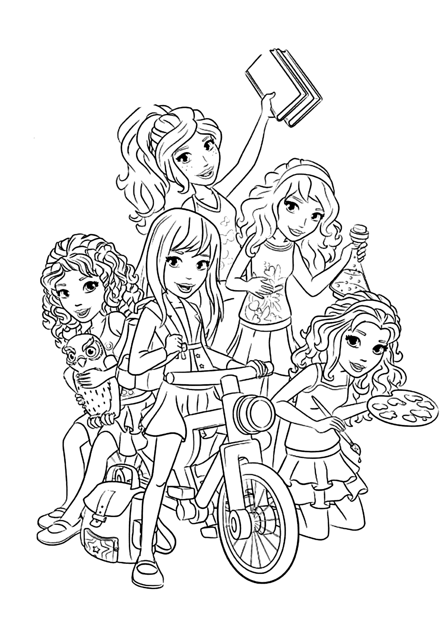 free lego friends coloring pages to print Coloring4free