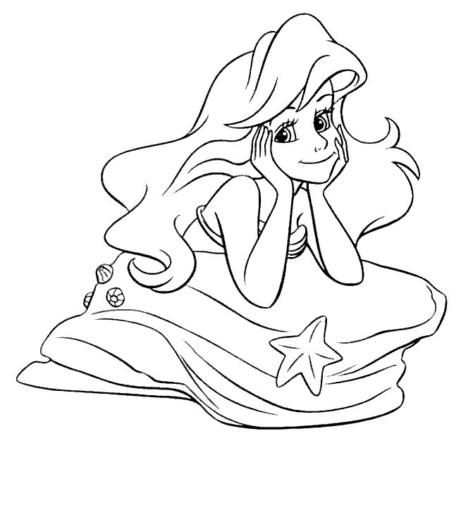 free little mermaid coloring pages for kids Coloring4free