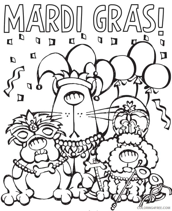 free mardi gras coloring pages printable Coloring4free