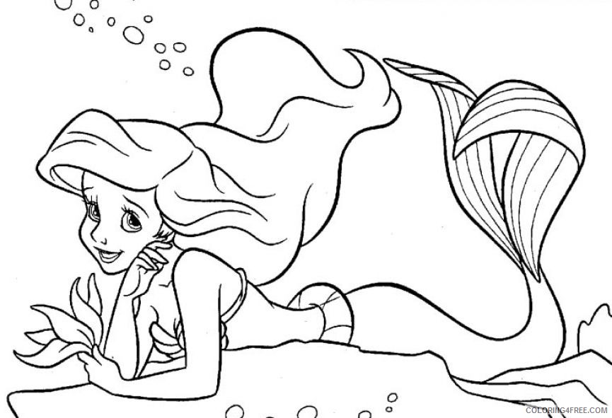 free mermaid coloring pages for kids Coloring4free