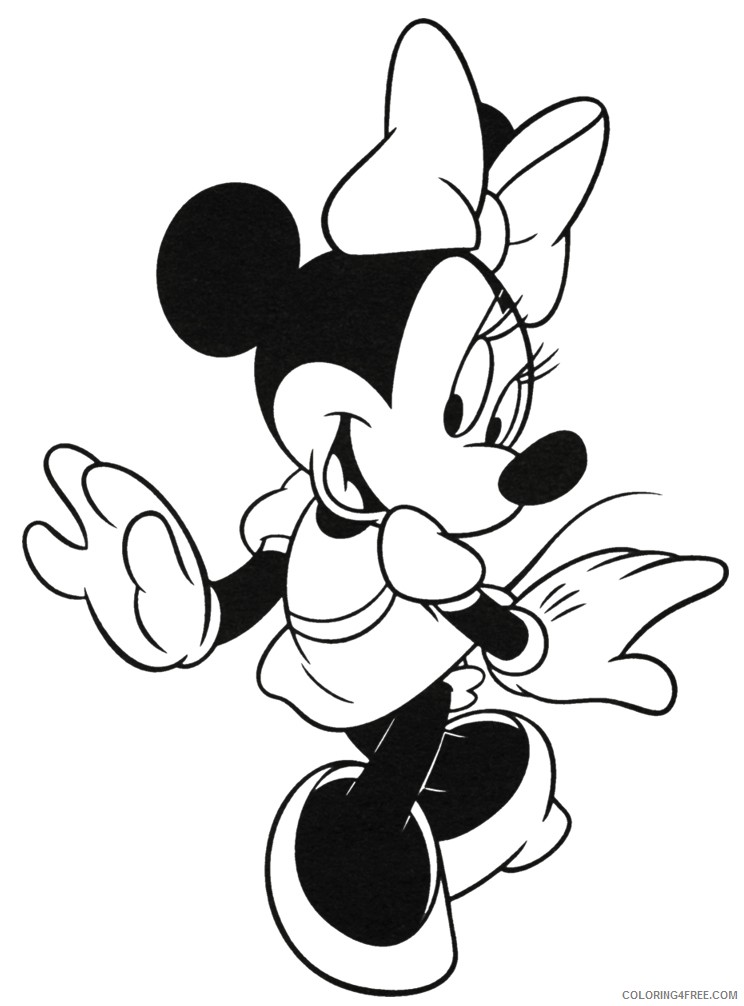 free minnie mouse coloring pages for kids Coloring4free
