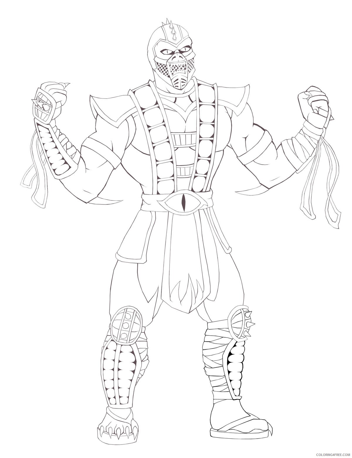 free mortal kombat coloring pages for kids Coloring4free