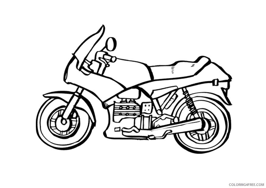 free motorcycle coloring pages for kids Coloring4free