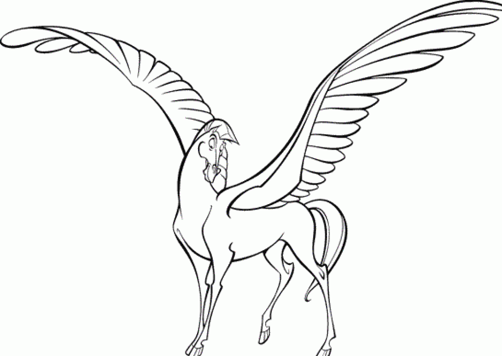 free pegasus coloring pages for kids Coloring4free
