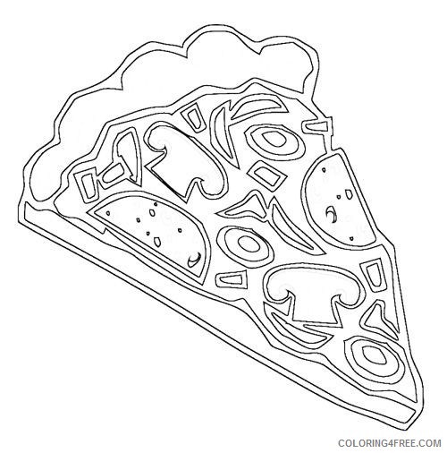 free pizza coloring pages to print Coloring4free