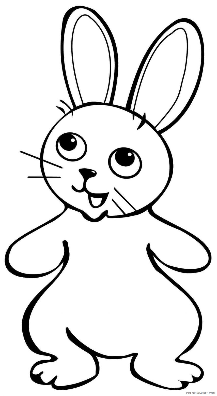free rabbit coloring pages for kids Coloring4free