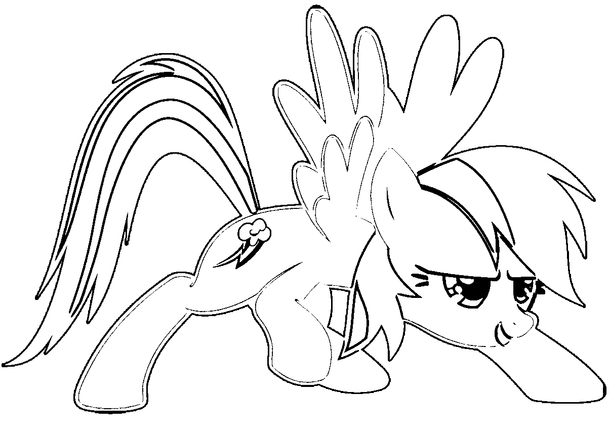 free rainbow dash coloring pages printable Coloring4free