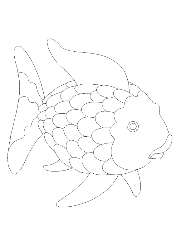free rainbow fish coloring pages for kids Coloring4free