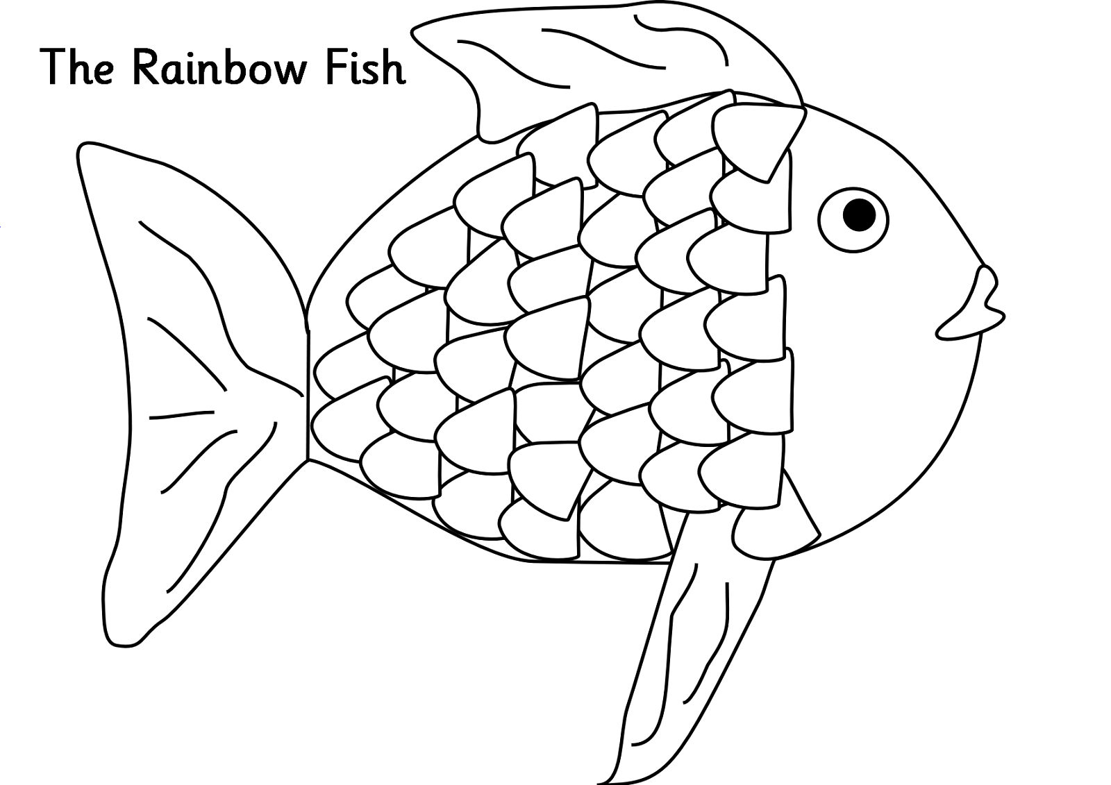 free rainbow fish coloring pages to print Coloring4free