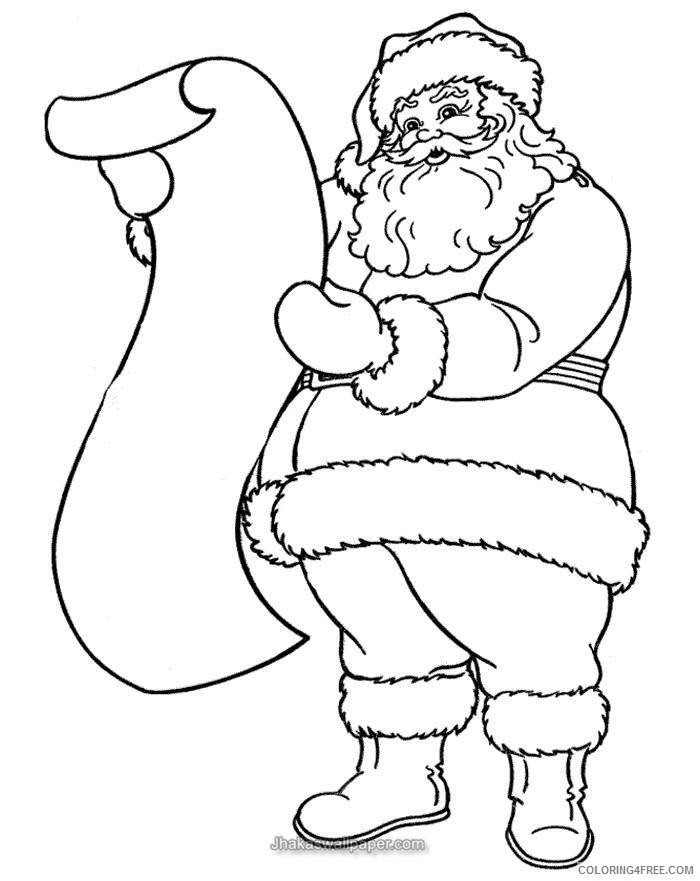 free santa claus coloring pages for kids Coloring4free