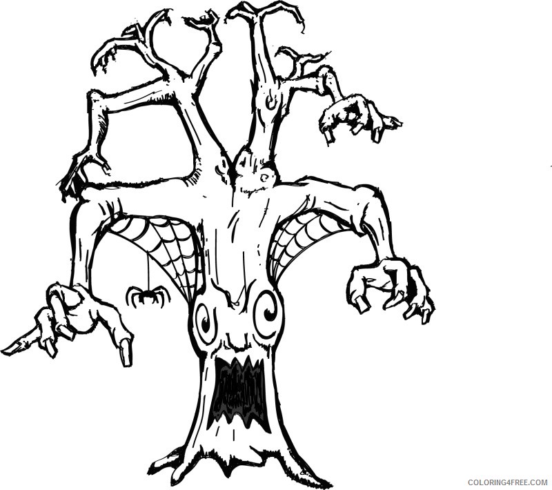free scary coloring pages for kids Coloring4free