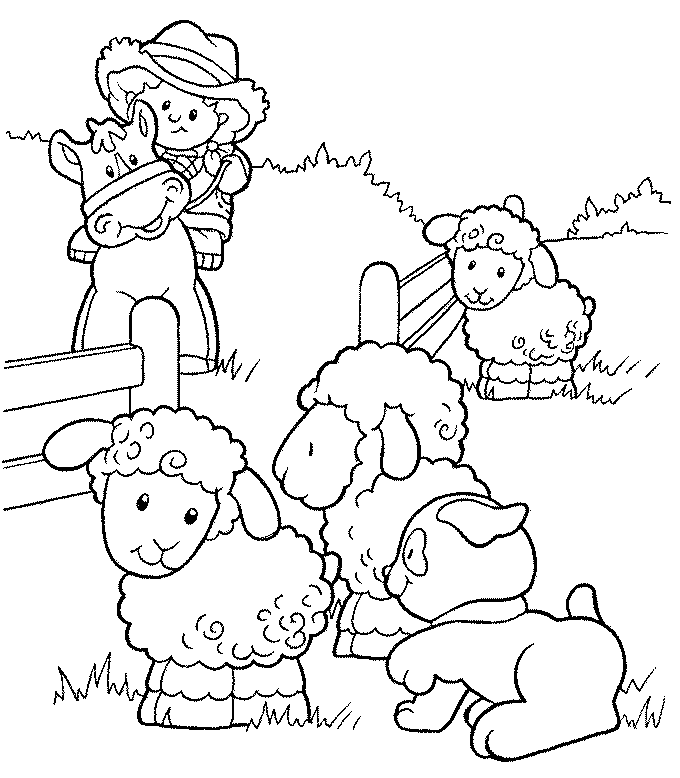 free sheep coloring pages for kids Coloring4free