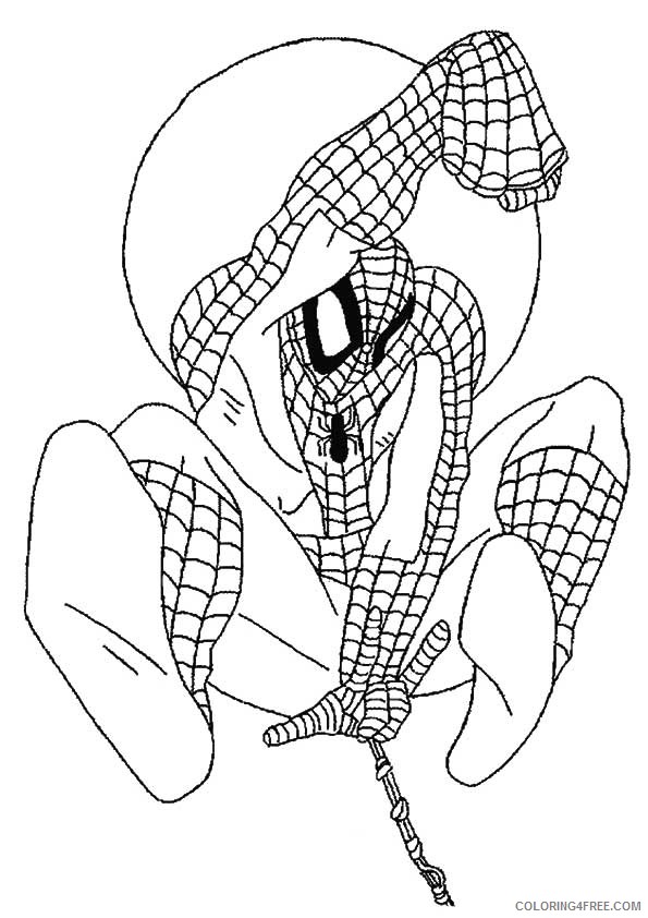 free spiderman coloring pages for kids Coloring4free