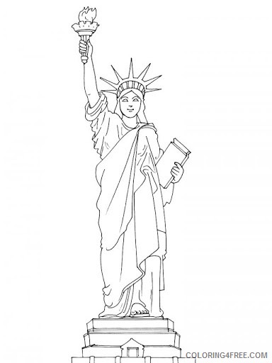 free statue of liberty coloring pages for kids 2 Coloring4free