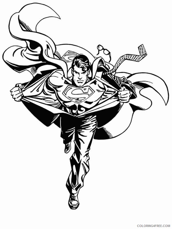 free superman coloring pages for boys Coloring4free
