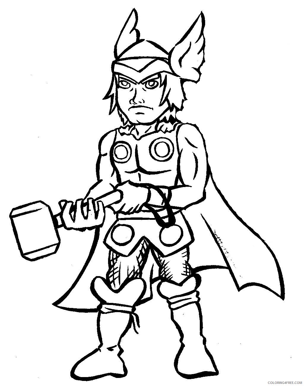 free thor coloring pages for kids Coloring4free