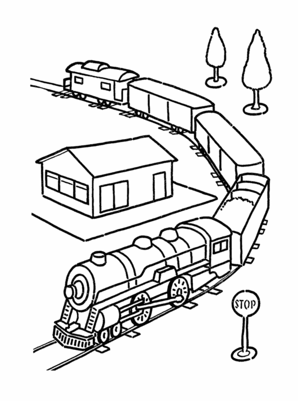 free train coloring pages for kids Coloring4free