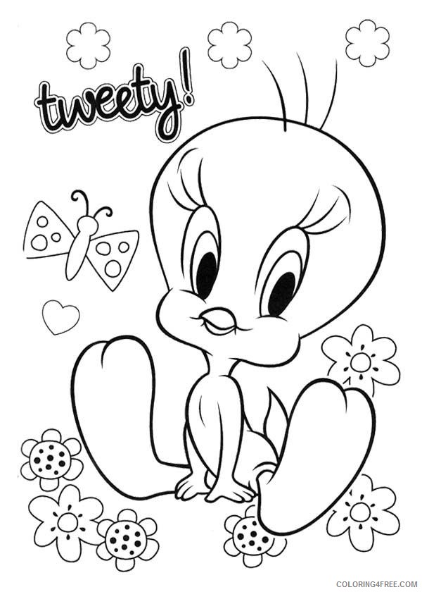 free tweety bird coloring pages for kids Coloring4free
