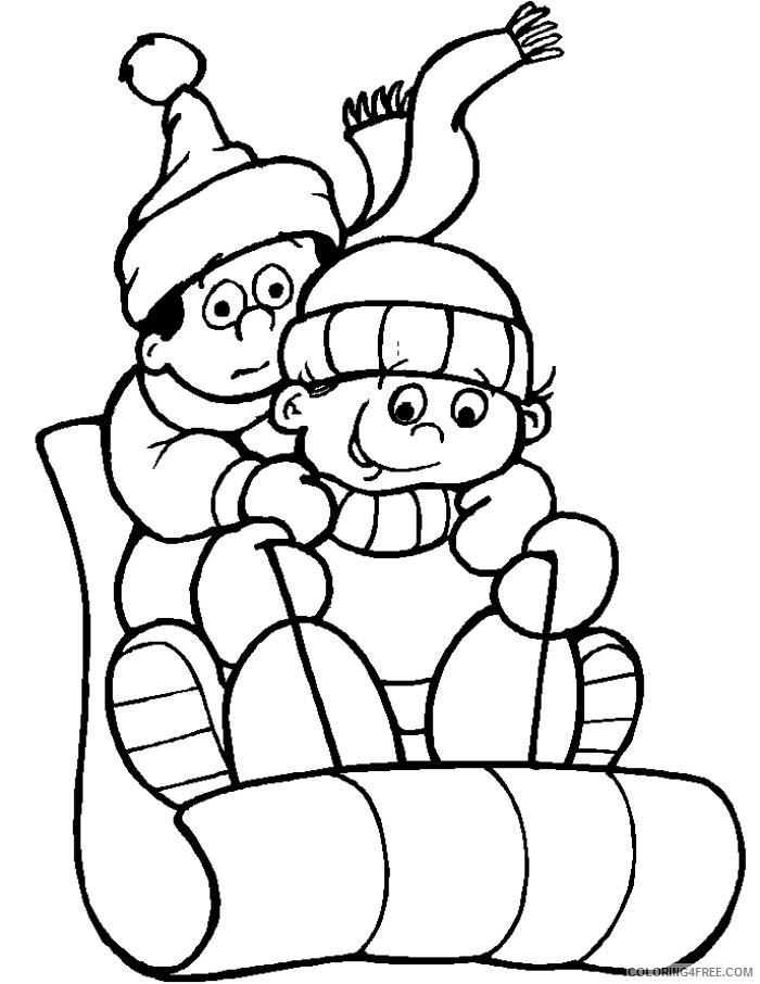 free winter coloring pages for kids Coloring4free