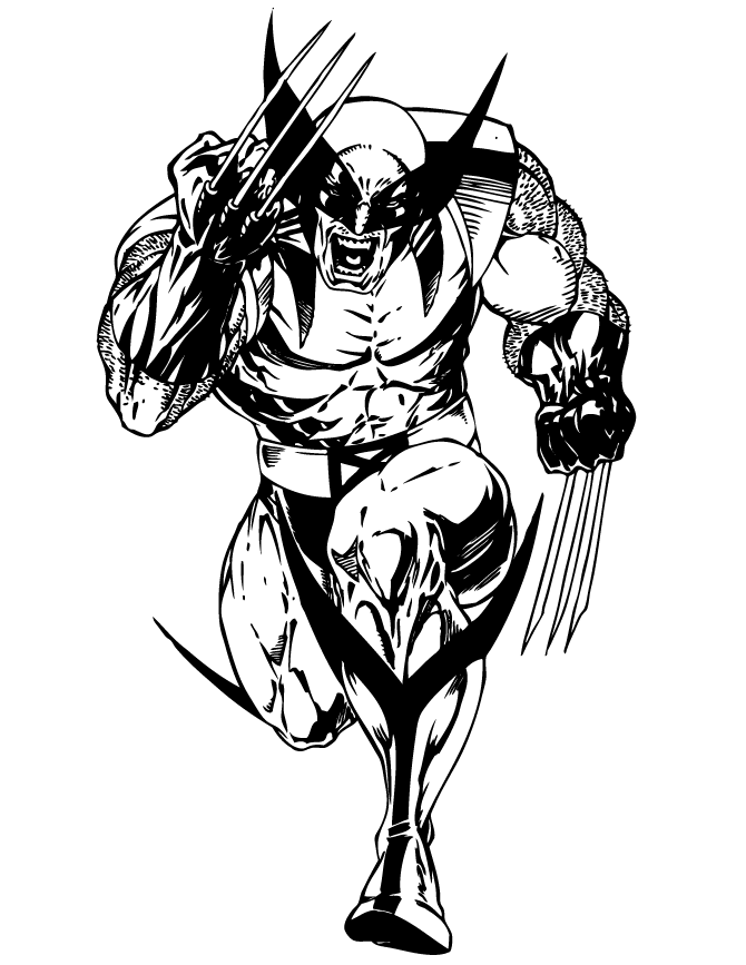 free wolverine coloring pages to print Coloring4free
