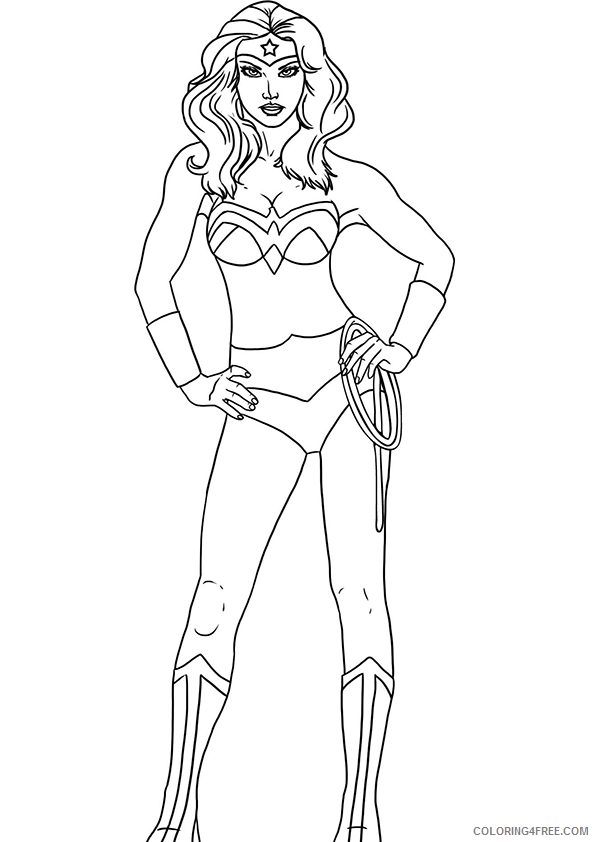 free wonder woman coloring pages for kids Coloring4free