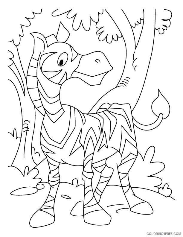 free zebra coloring pages for kids Coloring4free