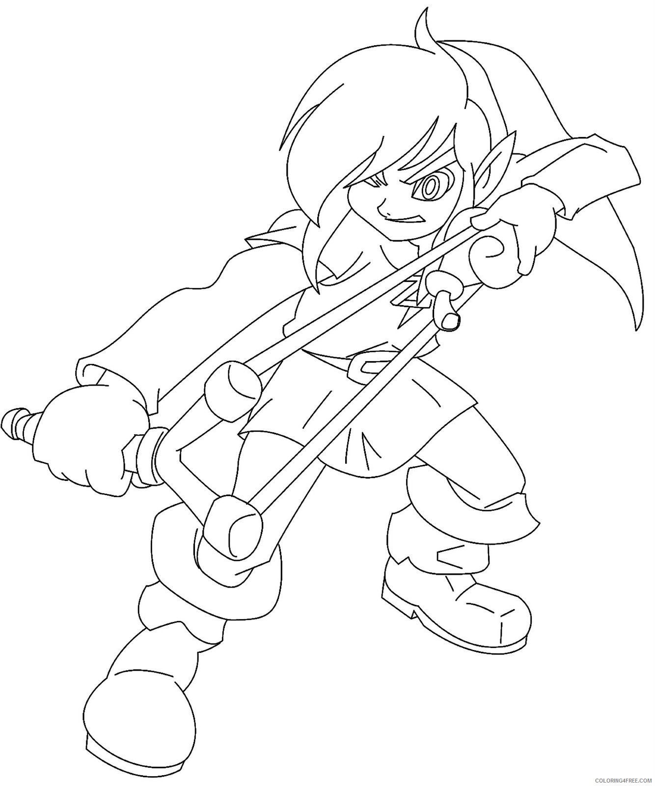 free zelda coloring pages for kids Coloring4free