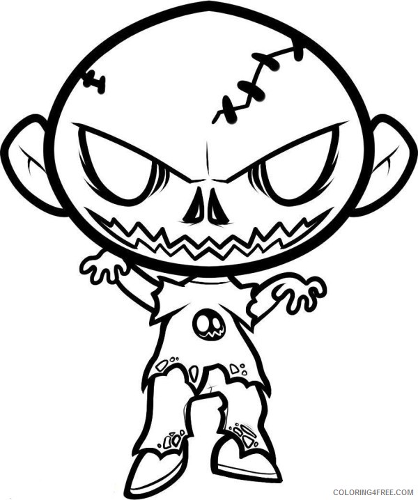 free zombie coloring pages for kids Coloring4free