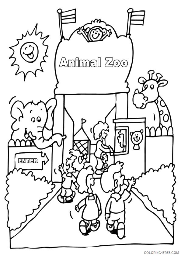 free zoo coloring pages for kids Coloring4free