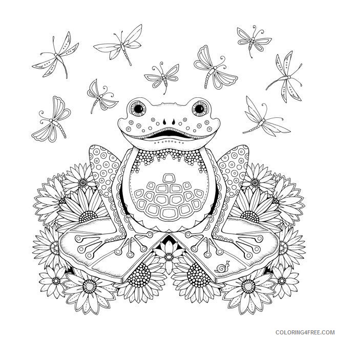 frog coloring pages for adults Coloring4free