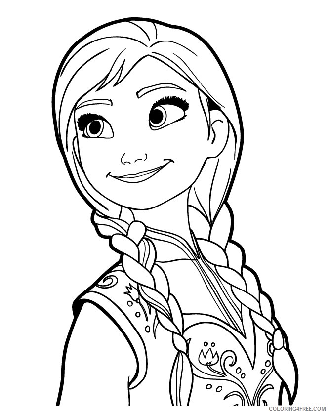 frozen coloring pages anna Coloring4free