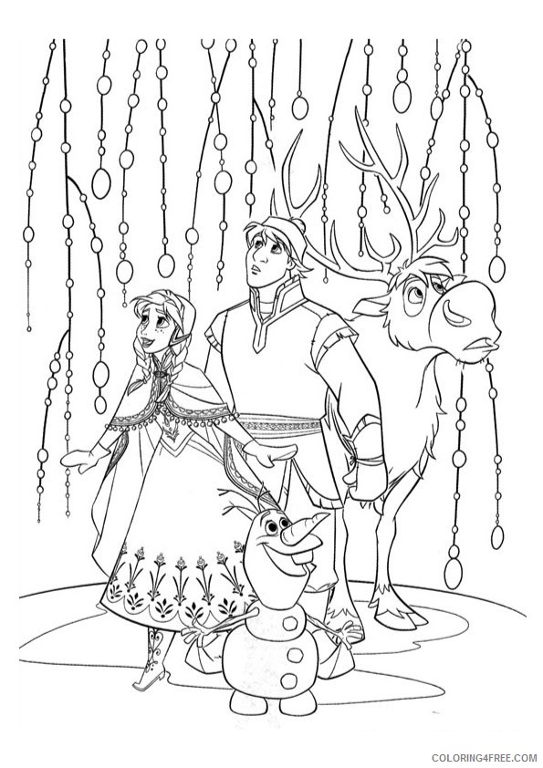 frozen coloring pages free to print Coloring4free