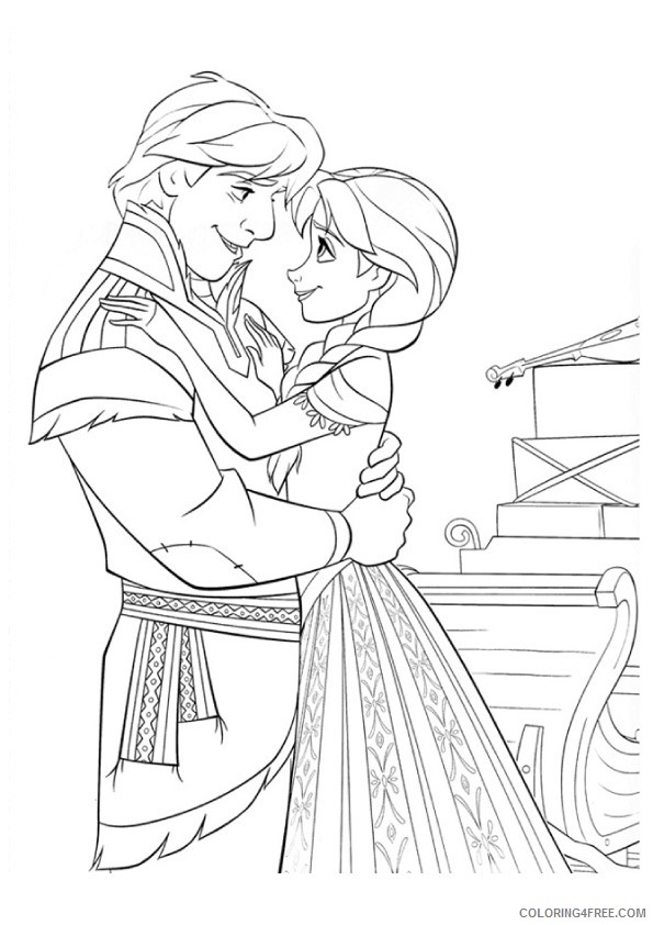 frozen coloring pages kristoff and anna Coloring4free