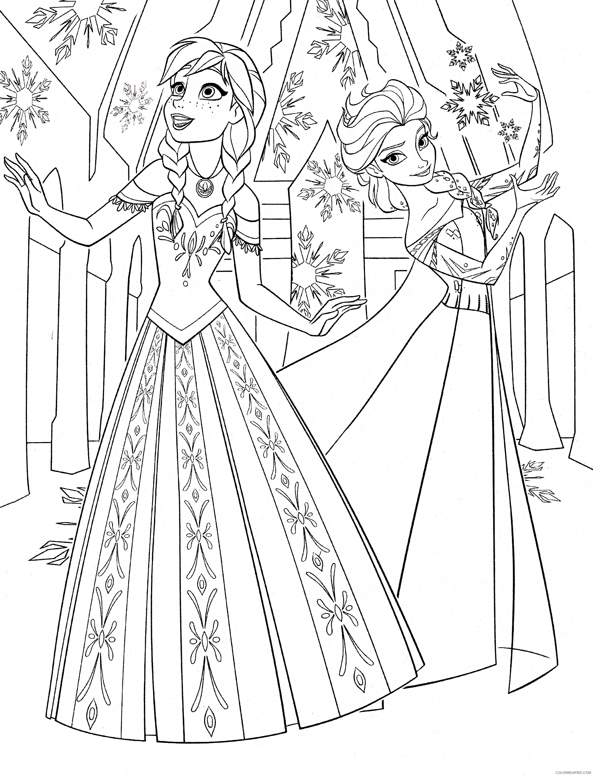 frozen coloring pages printable Coloring4free