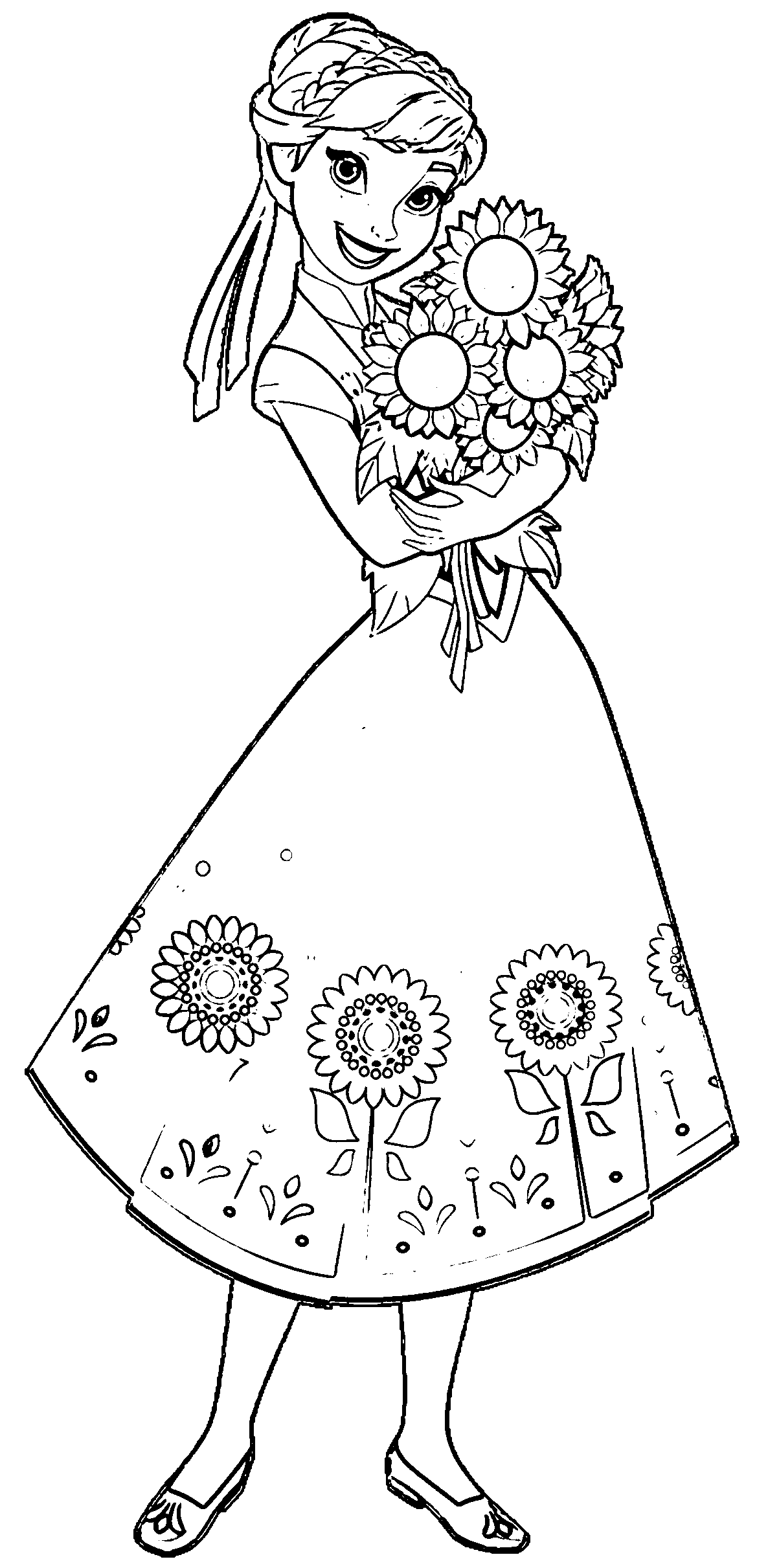 frozen fever anna coloring pages Coloring4free