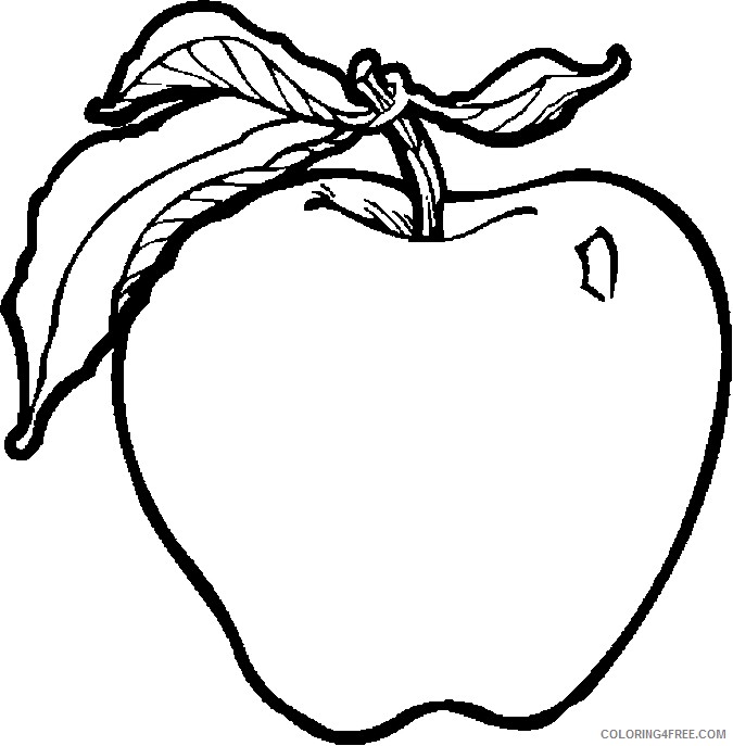 fruit coloring pages apple Coloring4free
