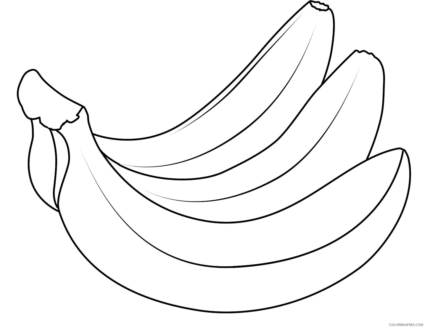 fruit coloring pages banana Coloring4free